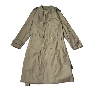 Vintage Botany 500 Trench Coat Men's Size 42R Double Breasted Made In USA